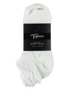 Sport Socks, Low-Cut 4-P, Black 40/45 White TOPECO