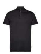 Onsesteban Reg 1/4 Zip Mock Neck Tee Black ONLY & SONS