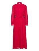 Slfdarcie Ls Ankle Plisse Dress B Red Selected Femme