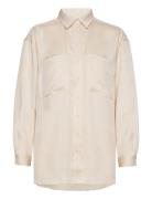 Esleonora Ls Shirt Beige Esme Studios