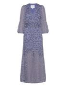 D6Peony Maxi Print Dress Blue Dante6