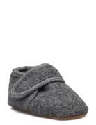 Classic Wool Slippers Grey Melton