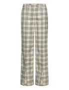 Low Rise Straight Checked Pants Beige GANT