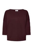 A2561, Milasz R-Neck Pullover Burgundy Saint Tropez