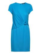 Str Matte Jersey-Dress Blue Lauren Ralph Lauren