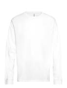 Esleaf Ls Crewneck - Organic M White Enkel Studio