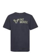 Fm Logo Organic Tee Navy Fat Moose