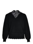 Carrebecca Ls Mix Highneck Cc Knt Black ONLY Carmakoma