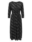 Onlnew Pella L/S Foil Wrap Dress Jrs Black ONLY