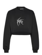 Relaxed Cropped Crewneck Black HAN Kjøbenhavn