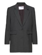 Slfrita Ls Relaxed Blazer Dgm Noos Grey Selected Femme