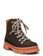 Boots - Flat - With Laces Brown ANGULUS