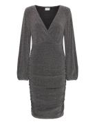 Vicaro L/S V-Neck Midi Dress/Dc/1 Silver Vila