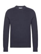 Slhtodd Ls Knit Crew Neck W Navy Selected Homme