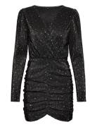 Onlnelly L/S Shine Wrap Dress Cs Jrs Black ONLY