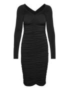 Vmgilsa Ls V-Neck Calf Dress Vma Black Vero Moda