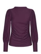 Rifagz Puff Blouse Burgundy Gestuz