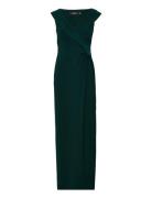 Jersey Off-The-Shoulder Gown Green Lauren Ralph Lauren