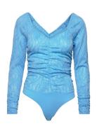 Yasbelana Ls Bodystocking Blue YAS