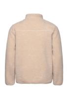 Teddy Fleece Zip Sweat - Grs/Vegan Beige Knowledge Cotton Apparel