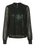 Kabolette Sequin Blouse Green Kaffe