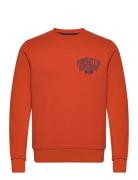 Athletic Script Flock Sweat Orange Superdry