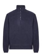 Duke Fleece Half-Zip Sweatshirt Navy Les Deux