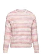 Bicolour Knit Sweater Pink Mango