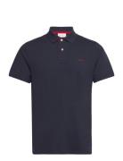 Reg Contrast Pique Ss Polo Navy GANT