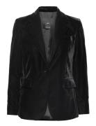 Velvet Blazer Black Mango