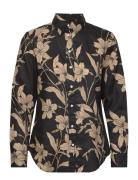 Floral Linen Shirt Black Lauren Ralph Lauren