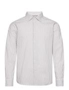 Stretch Fabric Slim-Fit Striped Shirt Grey Mango