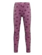 Leggings Velour Aop Purple Lindex