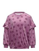 Sweater Velour Aop Purple Lindex