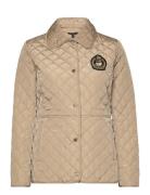 Crest-Patch Diamond-Quilted Jacket Khaki Lauren Ralph Lauren