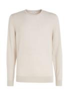 Merino Rws Crew Neck Sweater Cream Calvin Klein