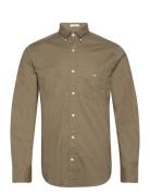 Reg Classic Poplin Shirt Khaki GANT