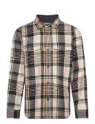 Heavy Twill Check Overshirt Cream GANT