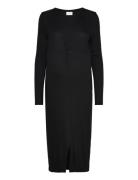 Mlbrynja L/S Jrs Midi Dress A. Black Mamalicious