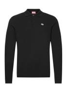 T-Smith-Ls-Doval-Pj Polo Shirt Black Diesel