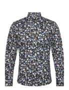 Aop Floral Shirt L/S Blue Lindbergh