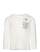 Printed Long Sleeve T-Shirt White Mango