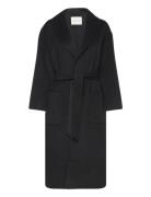 Handstitched Belted Coat Black GANT