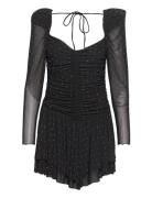 Mesh Mini Ruffle Dress Black ROTATE Birger Christensen