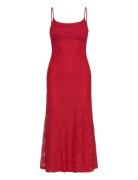 Ruby Lace Midi Dress Red Bardot