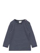 Stripe Rib L/S T Baby Navy Müsli By Green Cotton