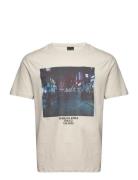 Onslex Life Reg Photoprint Ss Tee Beige ONLY & SONS