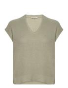 Knit Sleeveless V-Neck Green Tom Tailor