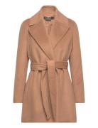 Wool-Blend Wrap Coat Brown Lauren Ralph Lauren