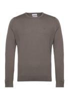 Superior Wool Crew Neck Sweater Brown Calvin Klein